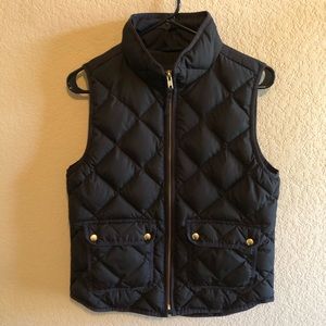 J. Crew Black Puffer Vest - Size S